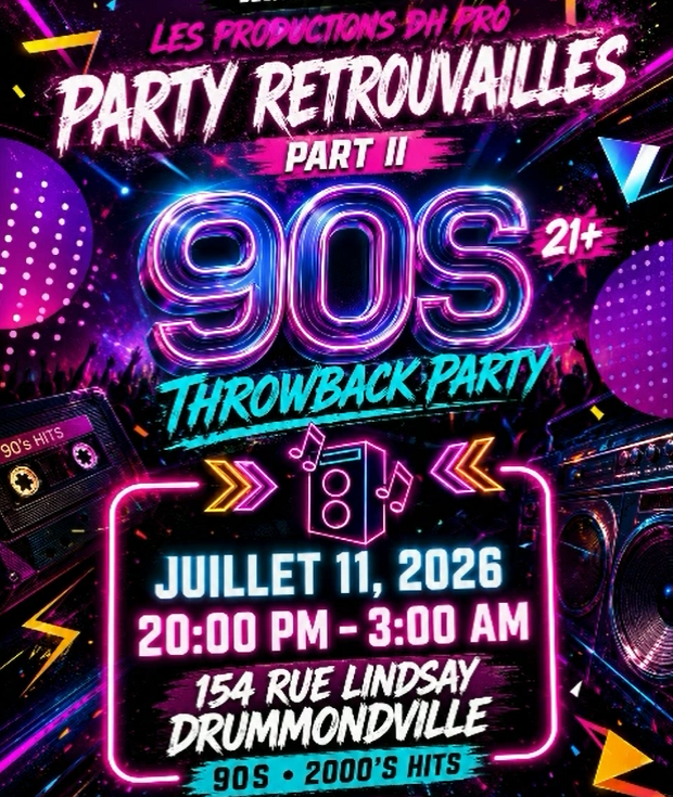 Événement – Party night club des années 90